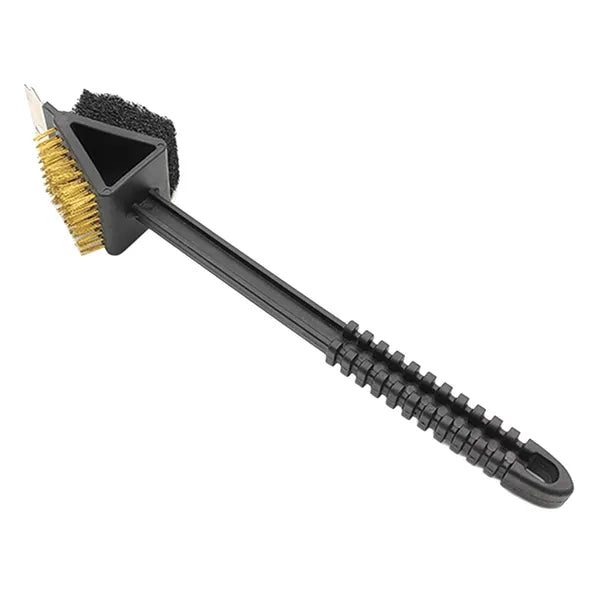 3 az 1-ben grillrács és grill tisztító kefe kaparóval, 36 cm, fekete