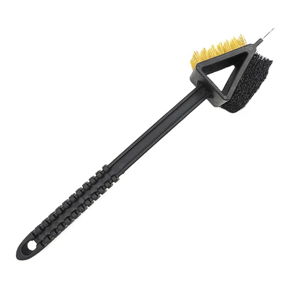 3 az 1-ben grillrács és grill tisztító kefe kaparóval, 36 cm, fekete