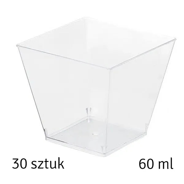 30 darab 60 ml átlátszó műanyag szószos pohár, újrahasználható