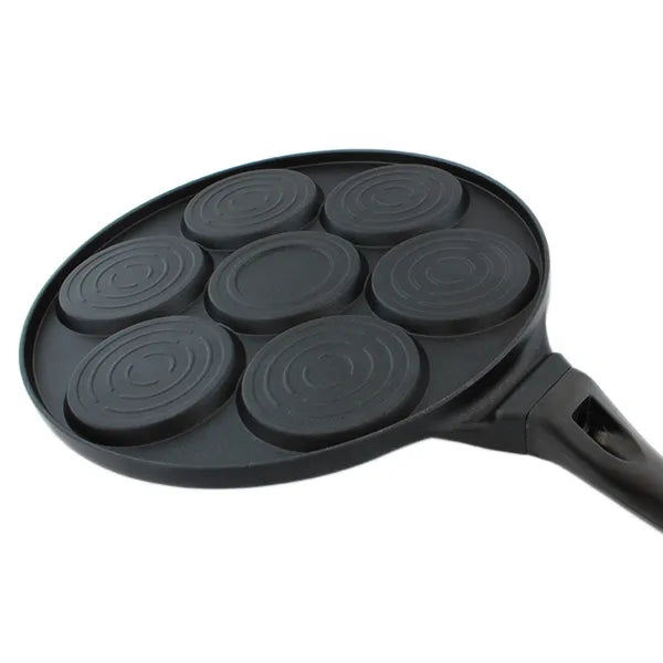 7 rekeszes, mosolygós palacsintás és tojássütő serpenyő, 26 cm