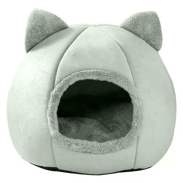 Zárt kuckó macskának vagy kiskutyának, 30×30 cm, szürke, csúszásgátlós