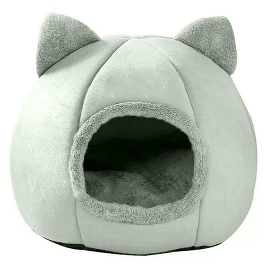 Zárt kuckó macskának vagy kiskutyának, 30×30 cm, szürke, csúszásgátlós