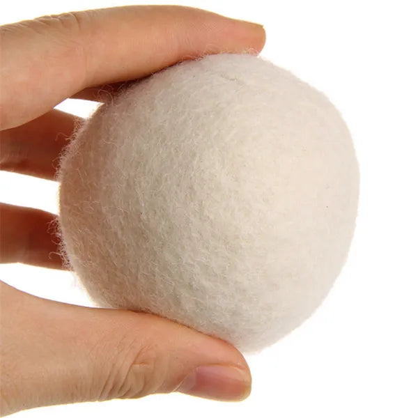 3 db gyapjú szárítógolyó szárítógépbe, 7 cm, fehér