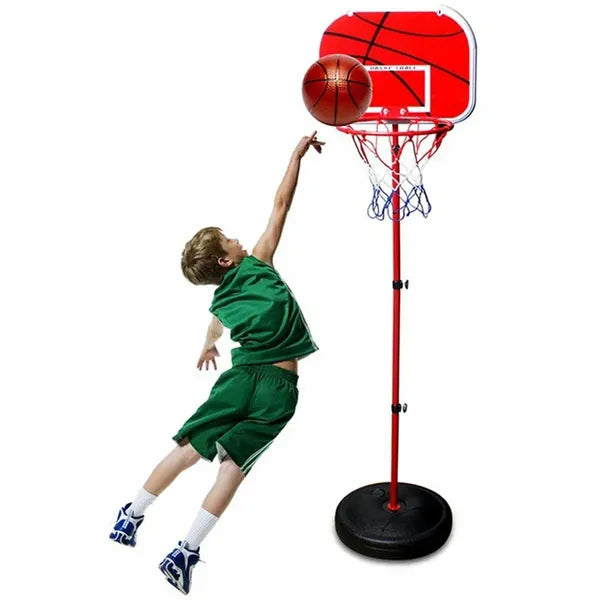 Állítható mini kosárlabda szett labdával és pumpával, 90–150 cm