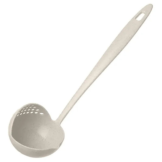 Hőálló 2 az 1-ben műanyag szűrőkanál, 27 cm – fekete