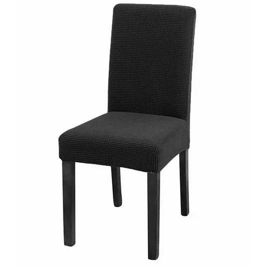 Univerzális fekete szék huzat, bársonyhatású, rugalmas 38–48 cm