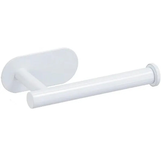 Öntapadós rozsdamentes acél WC-papír tartó, fehér, 16 cm