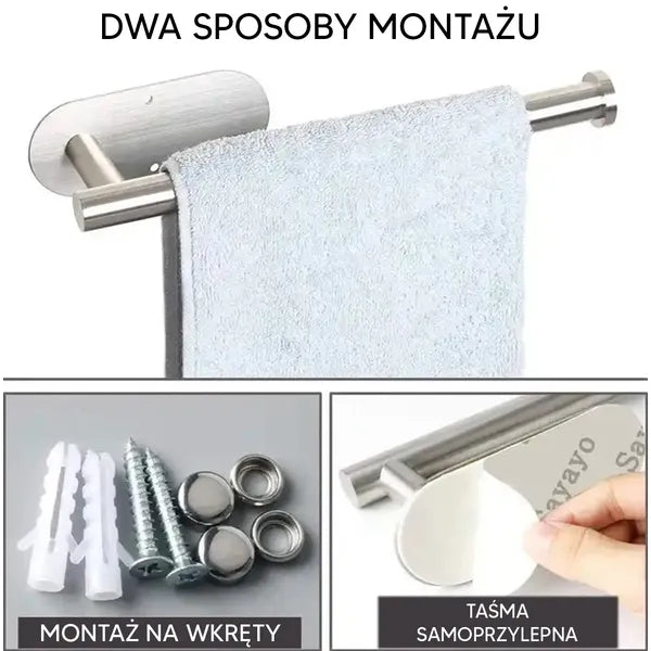 Rozsdamentes acél papírtörlő tartó - ezüst