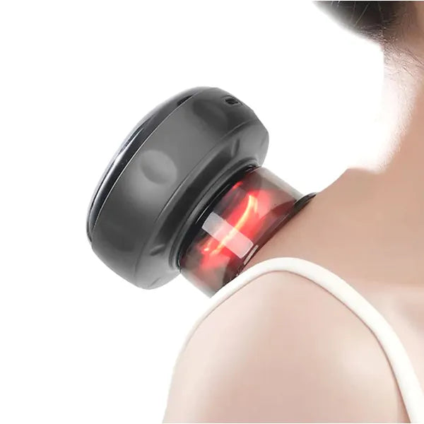 AG913 elektromos köpölyöző masszírozó melegítéssel, USB-C, LCD, fekete