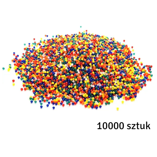 Hidrogél gyöngyök növényekhez, mix színek, 10000 db, 7-11 mm