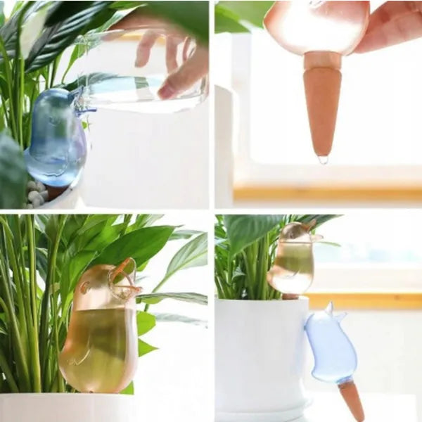 Önöntöző madár alakú viráglocsoló, 80 ml, kék, 16,6 cm