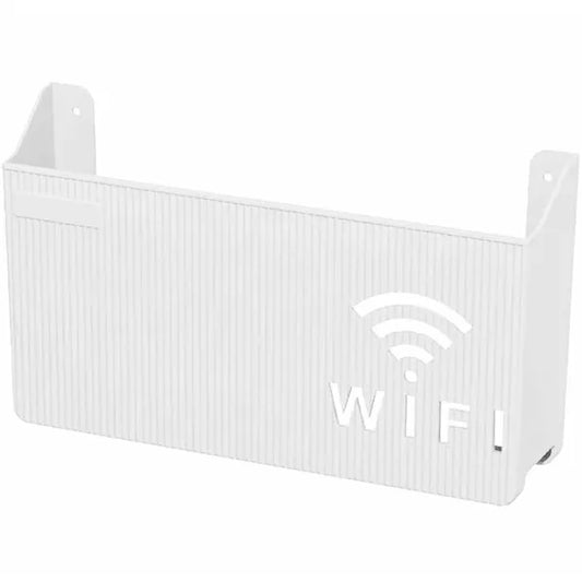 Falra szerelhető fém wifi router tartó, fehér