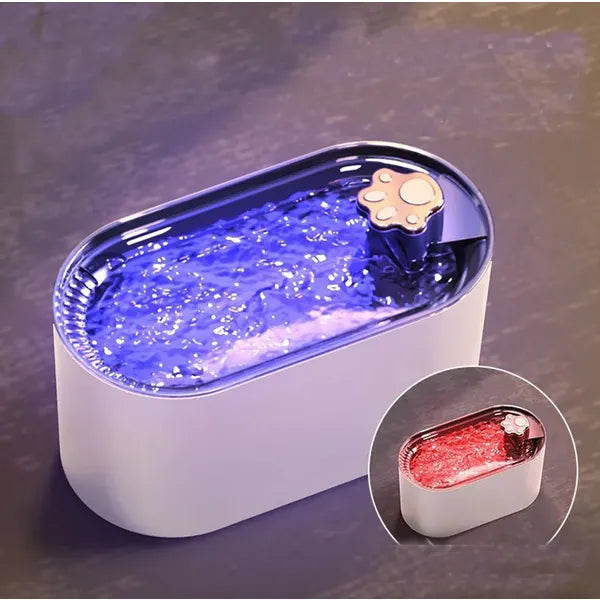 Automata itatókút háziállatoknak, 3 L, szűrővel, USB, fehér