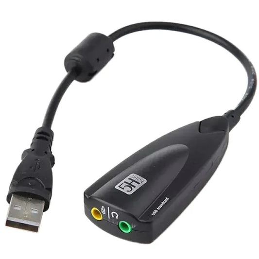 USB 7.1 virtuális hangkártya adapter, 16 bit, Plug & Play, 3,5 mm jack