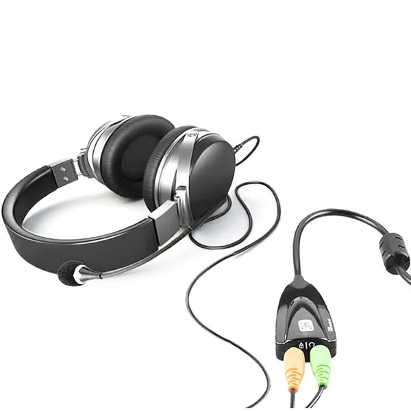 USB 7.1 virtuális hangkártya adapter, 16 bit, Plug & Play, 3,5 mm jack