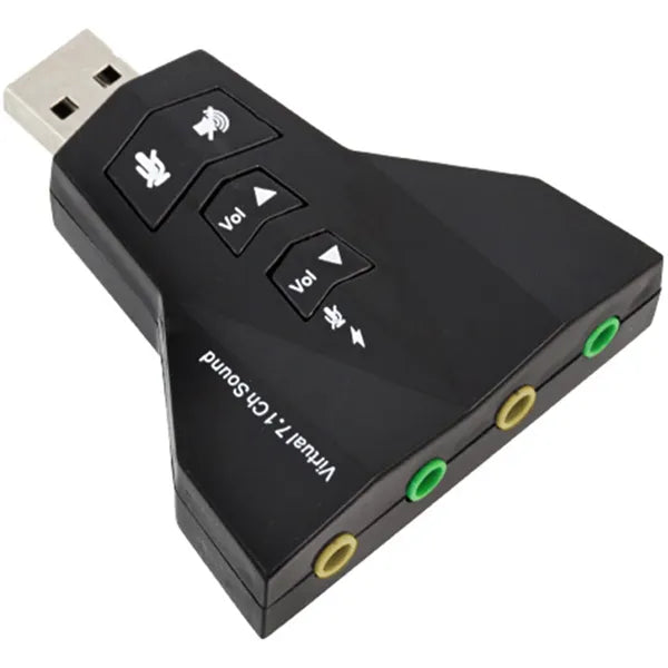 AK103D USB 7.1 virtuális surround hangkártya, dupla jack, plug&play
