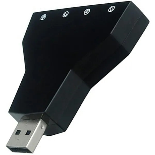 AK103D USB 7.1 virtuális surround hangkártya, dupla jack, plug&play