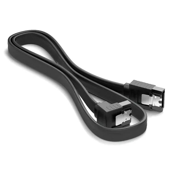 Derékszögű SATA III adatkábel, 45 cm, 6 Gb/s, fém rögzítő