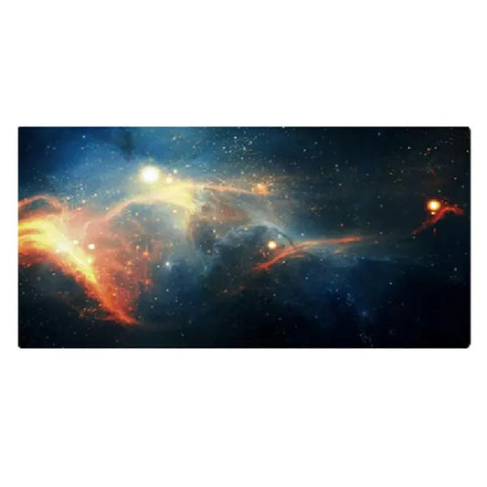 Kozmikus játékos egér- és billentyűzetpad 80×30 cm, csúszásmentes gumi alj