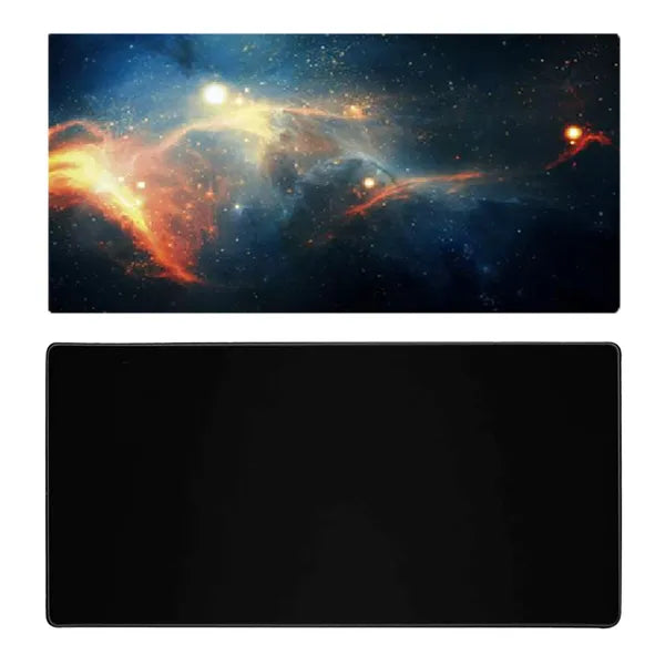 Kozmikus játékos egér- és billentyűzetpad 80×30 cm, csúszásmentes gumi alj