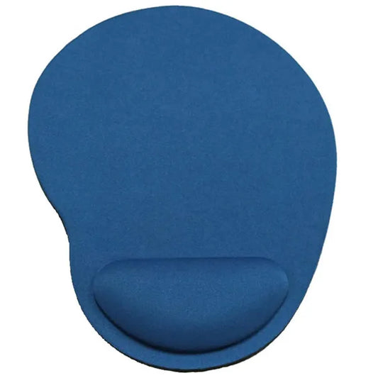 Ergonomikus kék egérpad csuklótámasszal, 23×18 cm