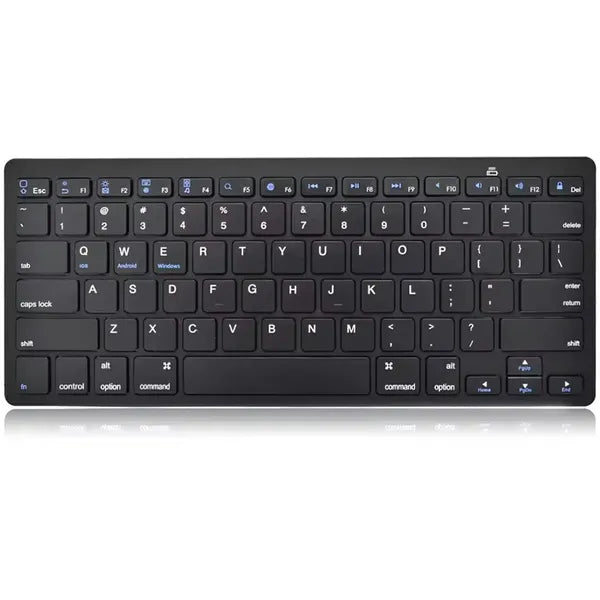 Vezeték nélküli Bluetooth billentyűzet 78 gombbal, iOS/Android/Win, fekete