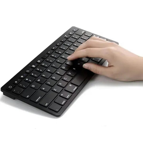 Vezeték nélküli Bluetooth billentyűzet 78 gombbal, iOS/Android/Win, fekete