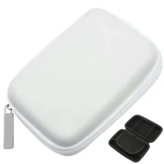 2,5 colos HDD kemény EVA tok, fröccsenésálló, fehér, cipzáras