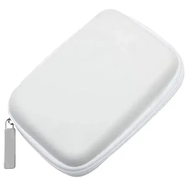 2,5 colos HDD kemény EVA tok, fröccsenésálló, fehér, cipzáras