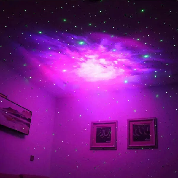 Asztronauta LED csillagvetítő, lézerrel, 8 mód, 360°, IR távirányító, fekete