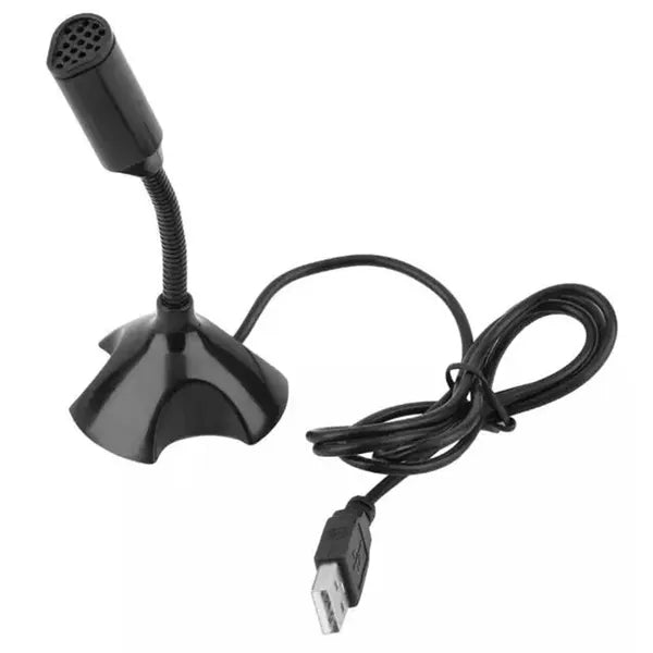 Mini USB asztali mikrofon állvánnyal, plug&play laptop/PC