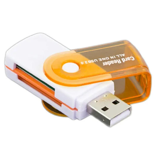 USB 2.0 többformátumú kártyaolvasó microSD-SDHC-SDXC, 32 GB, fehér/narancs