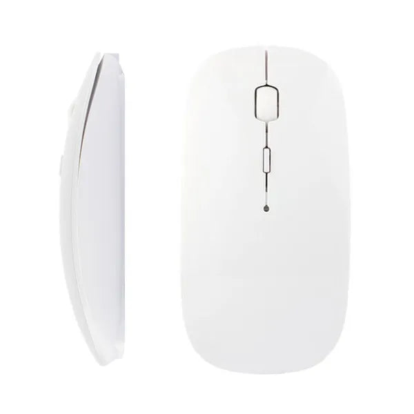 Vezeték nélküli slim optikai egér USB vevővel, fehér, 800-1600 DPI