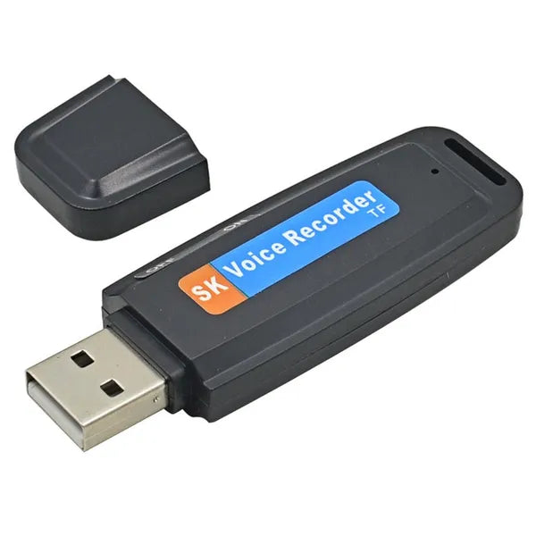 Pendrive rejtett diktafon, microSD olvasó, 128 kbps, fekete