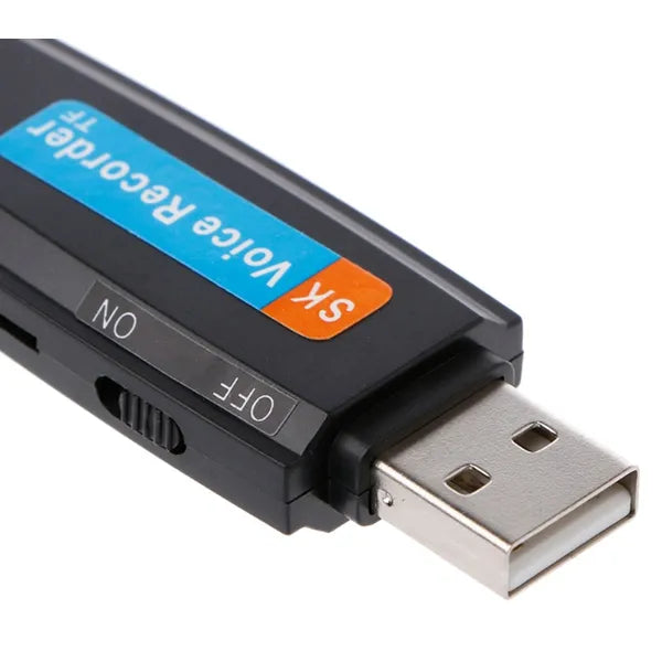 Pendrive rejtett diktafon, microSD olvasó, 128 kbps, fekete