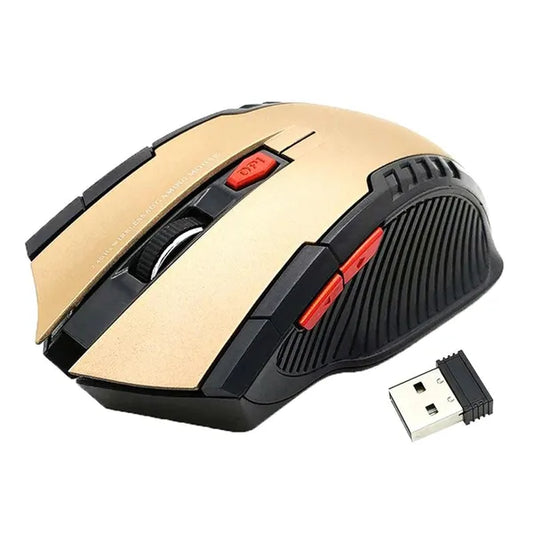 AK303A vezeték nélküli gamer egér, 1600 DPI, fekete-arany