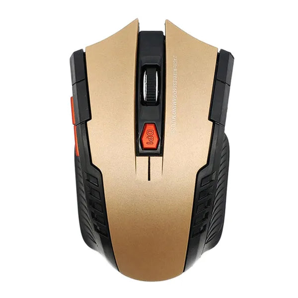 AK303A vezeték nélküli gamer egér, 1600 DPI, fekete-arany