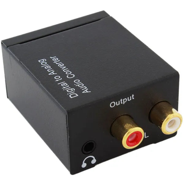 Digitális–analóg audio konverter Toslink/Coaxial SPDIF – 2×RCA &amp; 3,5 mm Jack USB
