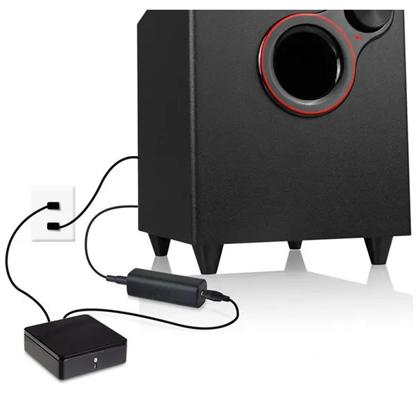 Audio zajszűrő izolátor 3,5 mm jack, női–női, fekete + kábel