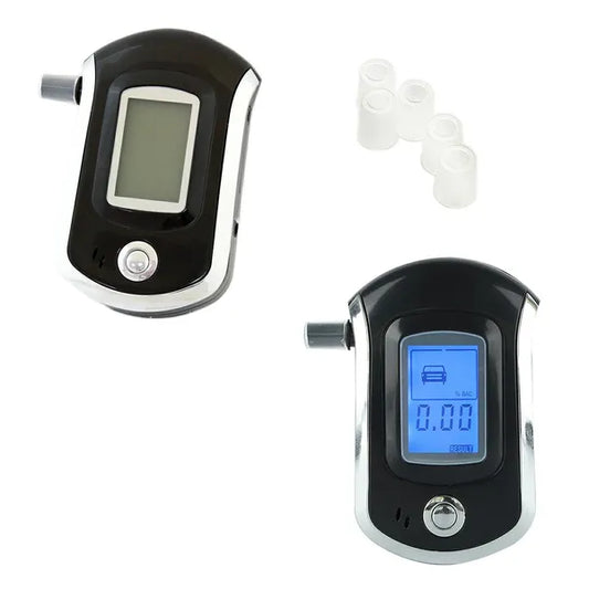 AT-6000 digitális alkoholszonda, 5 szájrésszel, LCD, 0–2 ‰