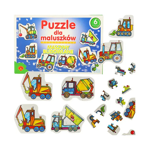 Alexander bébi puzzle – építőgépek, 27 darab, 2+ év