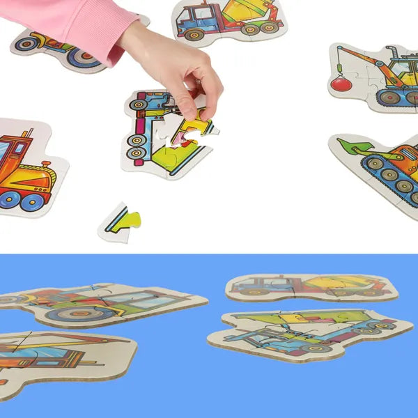 Alexander bébi puzzle – építőgépek, 27 darab, 2+ év