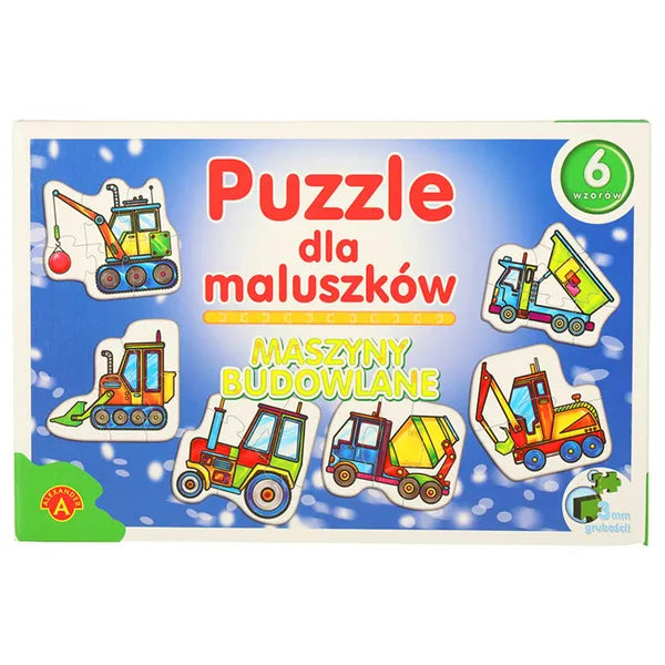 Alexander bébi puzzle – építőgépek, 27 darab, 2+ év