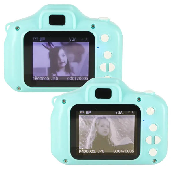 Gyerek digitális fényképezőgép HD videóval, 2″ kijelző, menta