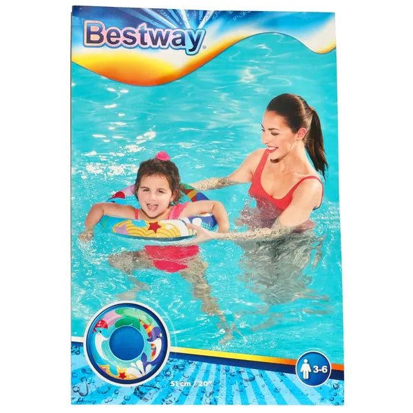 Bestway felfújható úszógumi delfines, 51 cm, 3–6 év, 60 kg