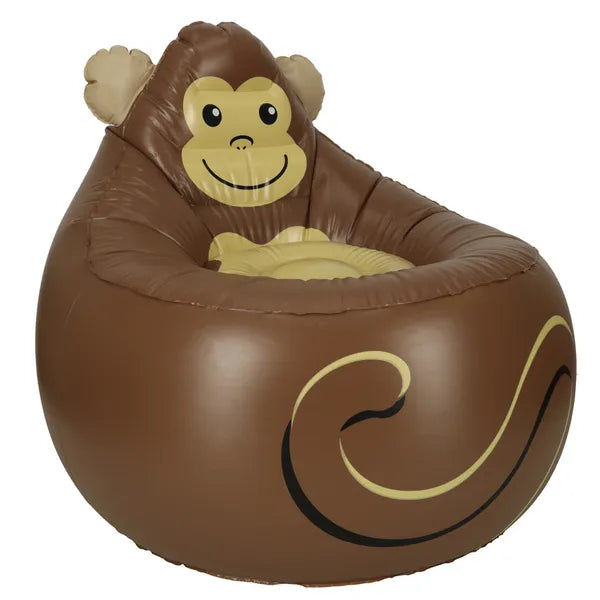 Bestway 75116 felfújható gyermek fotel majom mintával 72x72x64 cm, 70 kg