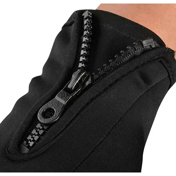Téli érintőképernyős kesztyű L méret, kék, unisex, cipzáros csúszásgátló
