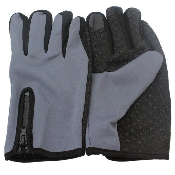 Érintőképernyős téli sport kesztyű, uniszex, XL, szürke