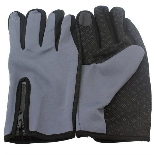 Érintőképernyős téli sport kesztyű, uniszex, XL, szürke