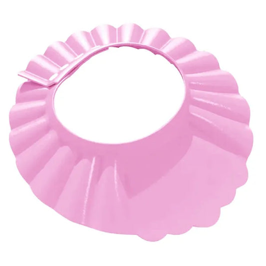 Állítható rózsaszín babafürdő sapka EVA habból, 13–15 cm